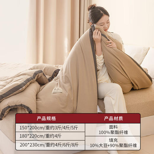积分免费兑：无印良品立体A类面料10%大豆纤维秋冬季被子棉被芯冬天被褥200x230cm6斤 商品图3