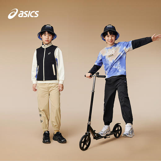 ASICS/亚瑟士儿童2025年新款男童三防梭织长裤运动弹力时尚印花 商品图4