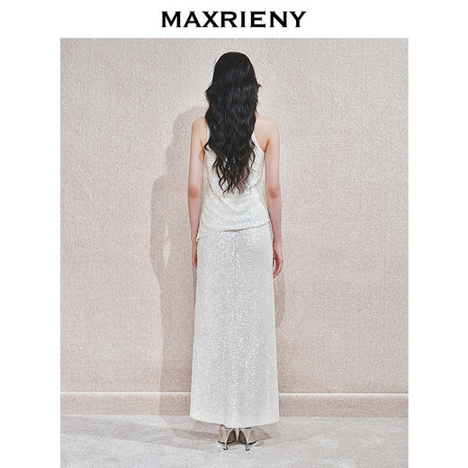 MAXRIENY【商场同款-新年节庆穿搭】MAXRIENY如意鎏金半裙亮片鱼尾(货号:MC85SK769) 商品图3