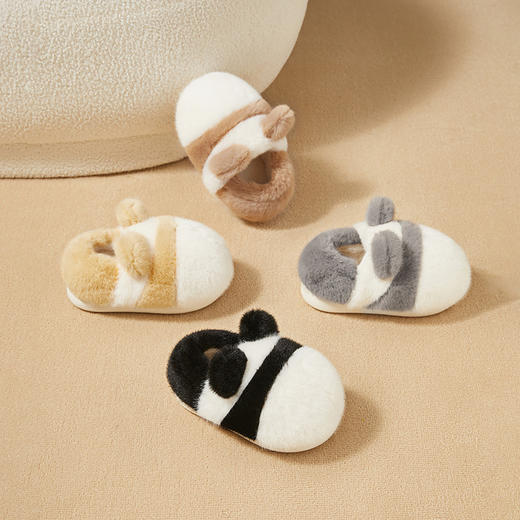 朴西小熊猫亲子棉鞋儿童居家室内保暖儿童棉童鞋 商品图5