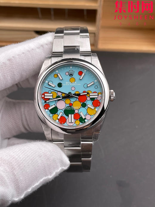 VS劳力士蚝式恒动41系列124300 VS恒动41mm 泡泡面 庆典 彩色气球面 VS恒动41 板链 丹东3230机 904L钢 男士腕表 商品图0