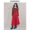 MAXRIENY【商场同款-节庆穿搭新年红】MAXRIENY复古收腰半裙中长裙(货号:MC85SK790) 商品缩略图2