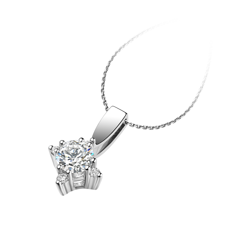 ［东方爱意］18K金钻石项坠#闪亮