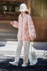 L.Fleuri 粉色减龄休闲针织翻领羽绒服外套 21770 商品缩略图2