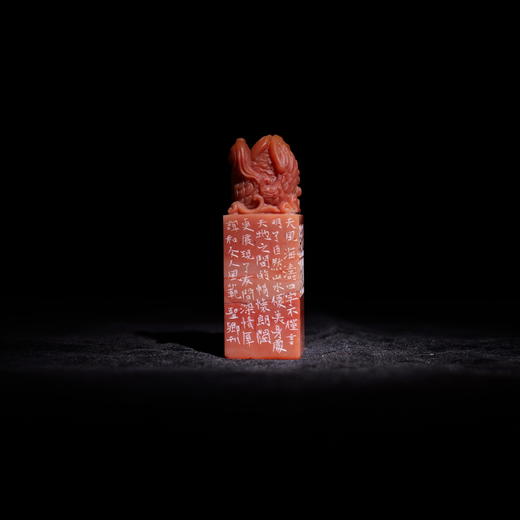 邓圣卿丨天风海涛 2.5x2.5x7.4CM 手工篆刻印章作品 商品图4