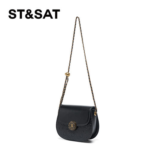 星期六简约黑色百搭链条单肩包SSD5211002 商品图1