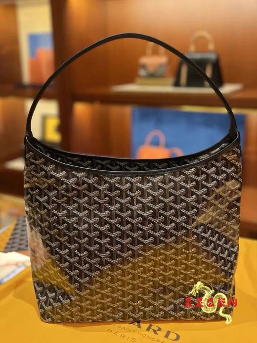GOYARD戈雅 独家订单 Bohème Hobo Y字老花满印抗压皮革手柄 帆布拼牛皮 腋下包子母包 单肩手提包 商品图4