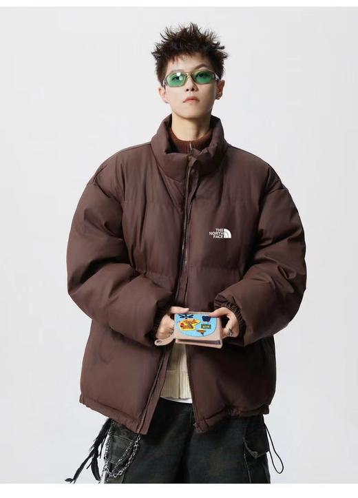 D121029简单大方拼色设计防风防水羽绒棉衣棉服 商品图4