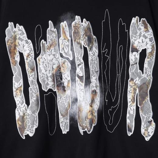 D023SDSA男士秋冬新款痞帅男装重工蕾丝刺绣字母连帽卫衣潮牌百搭上衣 商品图2