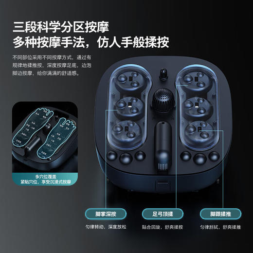 飞利浦PHILIPS泡脚桶加热全自动按摩洗脚盆 熏蒸杀菌 电动按摩足浴盆 杀菌款PPM3213F 商品图3