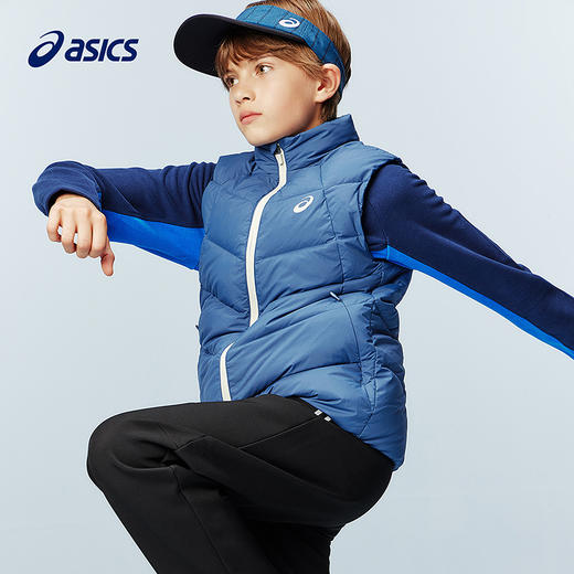 ASICS/亚瑟士童装25年冬季新款儿童运动羽绒马甲轻量保暖百搭防水 商品图3