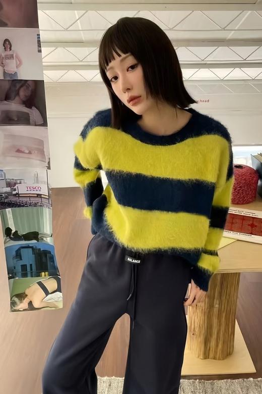LNNNS 个性设计软糯撞色条纹毛衣 21777 商品图3