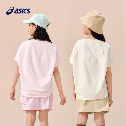 ASICS/亚瑟士童装25年夏季新款女童廓形吸湿速干运动轻量T恤短袖 商品图2