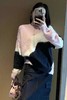 LNNNS 粉色撞色宽松圆头毛衣 21785 商品缩略图2