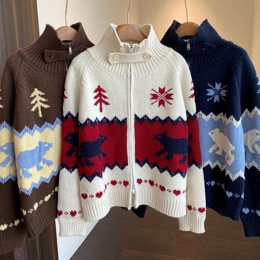 氛围感！ 慵懒时髦高领针织毛衣开衫厚外套女2025新款秋冬！ 商品图3