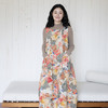 绽放834朵/雨露麻艺术印花方领花苞无袖连衣裙女新款秋冬叠搭长裙 商品缩略图2