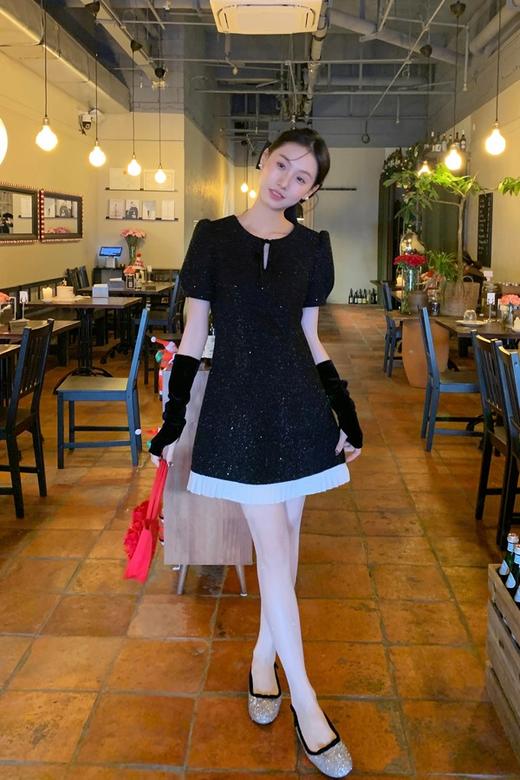 ANSUABEL 法式知性优雅小礼服细闪连衣裙 21986 商品图5