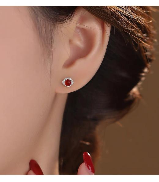 【熠熠贺岁耳钉】敦煌小众轻奢S999足银国风本命年 熠熠贺岁鸿运吉祥新年福气满满养耳洞耳饰 商品图7