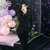 法小曼*子珍专款/高端蕾丝花边黑西装女时尚职业装春秋西服微喇裤套装正装两件套 商品缩略图0