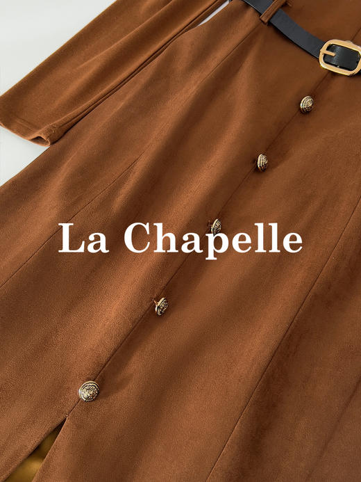 会员福利【复古时髦两件套】拉夏贝尔/La Chapelle半高领打底+复古吊带裙！高级感通勤时髦套装（含腰带） 商品图11