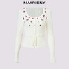 MAXRIENY【商场同款-节庆穿搭新年红】MAXRIENY玫瑰绣修身针织衫女(货号:MC85SW787) 商品缩略图4