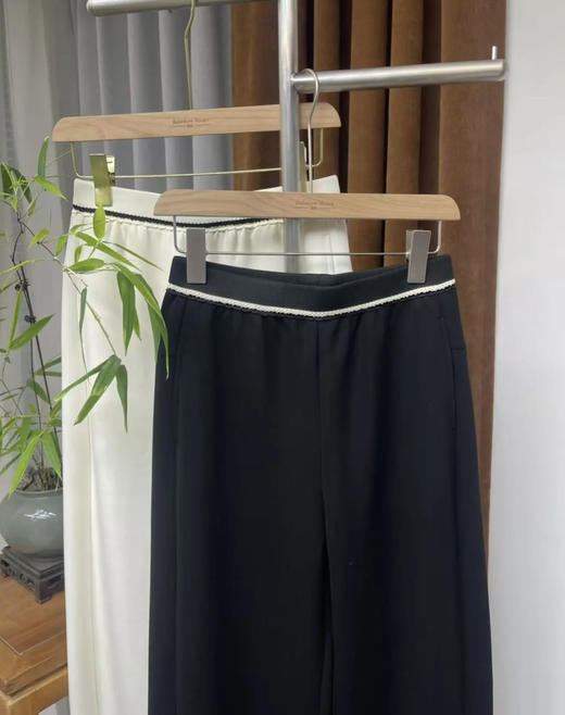 新款时尚松紧腰字母宽松显瘦阔腿直筒休闲裤 商品图6