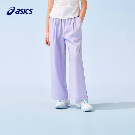 ASICS/亚瑟士童装25年夏季新款女童吸湿速干运动宽松阔腿梭织长裤 商品图0