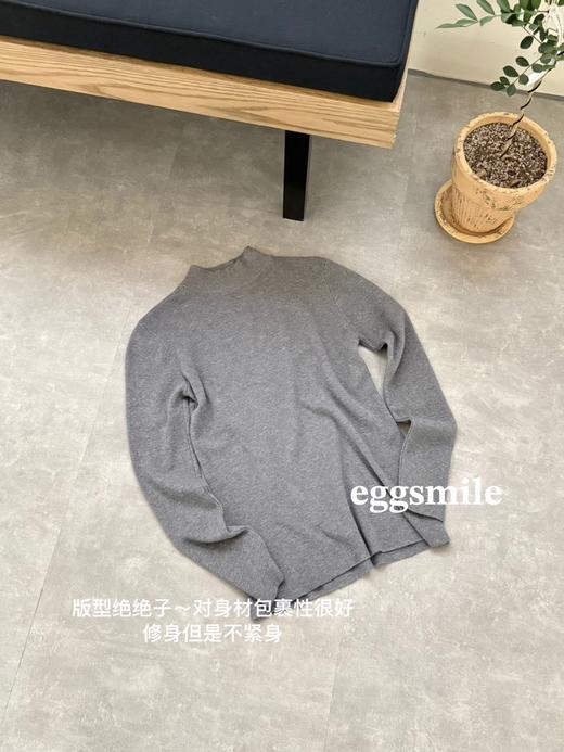 【2件到手139元】Eggsmile 16色经典半高领绵软打底衫 多色可选长袖休闲简约百搭上衣内搭 商品图4