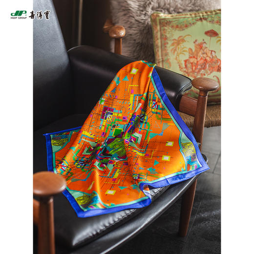 喜得宝良渚文化53cm*53cm 桑蚕丝小方巾 商品图4