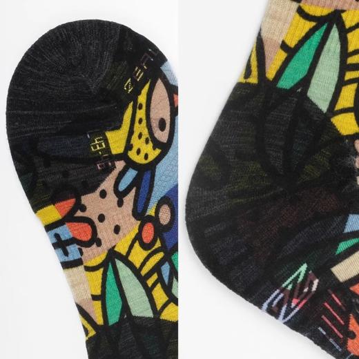 【六折特卖】ZEALWOOD滑雪袜图案系列男女保暖美丽诺羊毛长筒高筒毛巾底印花袜 商品图2