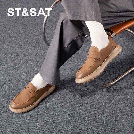 星期六男士轻便舒适休闲复古皮鞋SSD3121021 商品图4