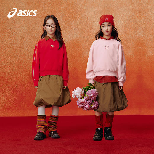 【商场同款】ASICS/亚瑟士儿童2026新年款宽松圆领卫衣空气层潮流 商品图4
