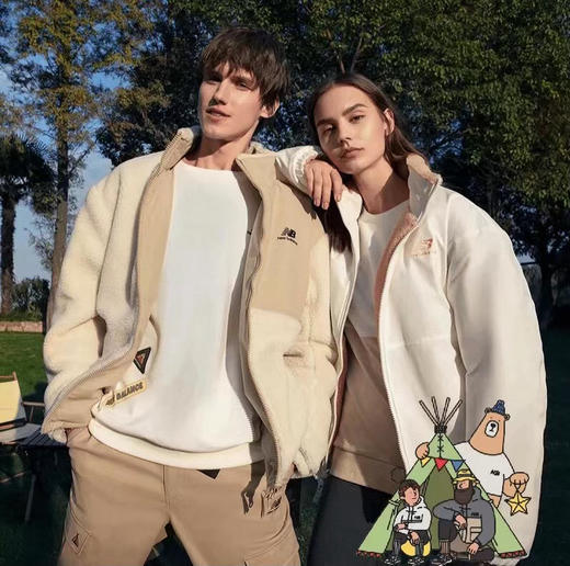 NB×JHI联名情侣款羊羔毛双面穿外套 商品图0