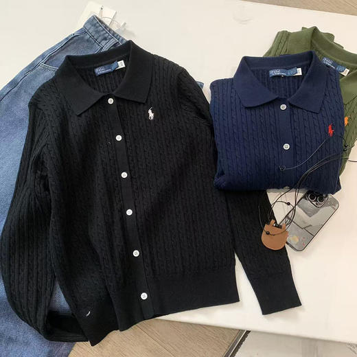 代工厂出！ 质感敲赞 拉夫polo领麻花开衫！ 商品图11