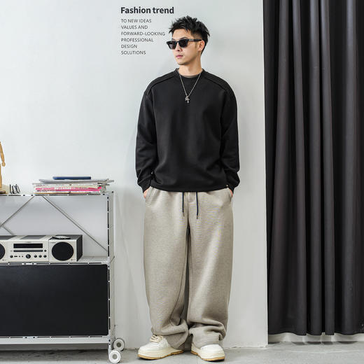 徐太浪【cleanfit 缉明线】莫代尔长袖T恤男秋冬新款打底内搭上衣 商品图3