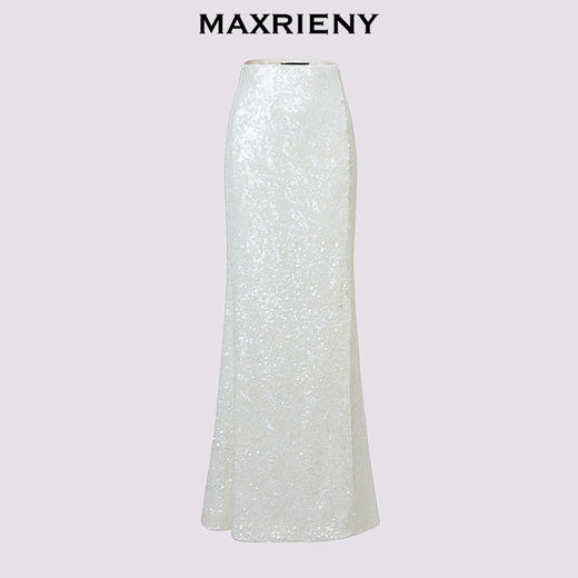 MAXRIENY【商场同款-新年节庆穿搭】MAXRIENY如意鎏金半裙亮片鱼尾(货号:MC85SK769) 商品图4
