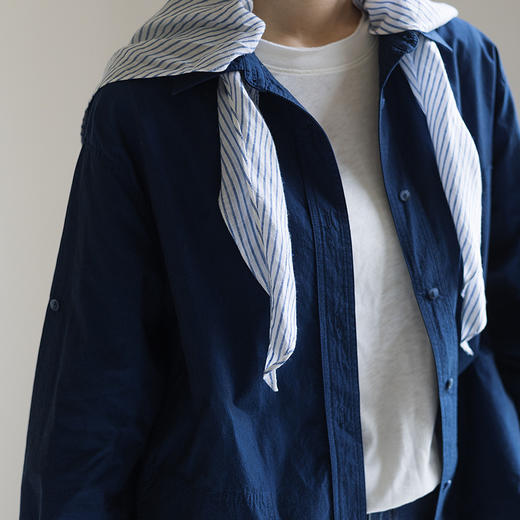 绽放842朵/高支匹马棉设计感含披肩衬衫女内搭叠穿长袖衬衣外套 商品图2