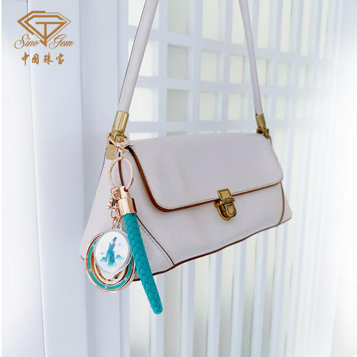 「只此青绿」足银钥匙扣 挂件生日礼物送朋友 商品图4