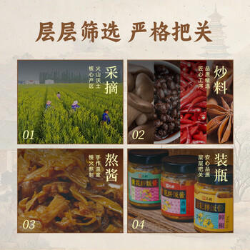 弘三利铺子山西大同精品黄花酱180g(酱香)下饭菜拌饭酱懒人夹馍酱 /粮油调味 /调味品 /中式酱料 商品图3