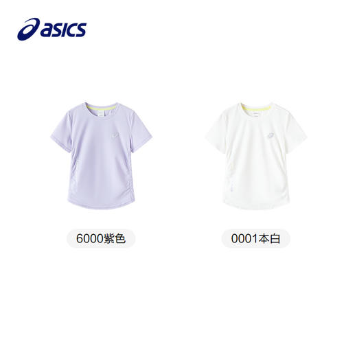 ASICS/亚瑟士儿童25年夏季新款女童收腰弹力舒适凉感短袖针织T恤 商品图4