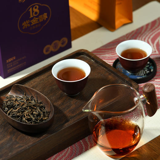 龙园几棵树 18紫金醇 2018年一级普洱熟茶 200克/盒 商品图6