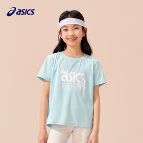 ASICS/亚瑟士童装25年夏季新款女童运动吸湿速干透气T恤轻量棉感