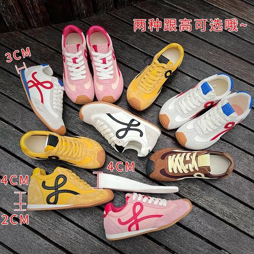 内增高4cm真皮德训鞋2026春季新款芭蕾鞋休闲百搭德训鞋舒适女鞋 商品图0
