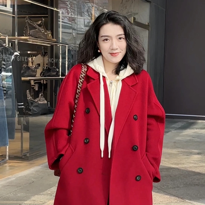 【破价】N°28 传承系列4.0匠心手缝山羊绒长款大衣高级气质外套8251D806