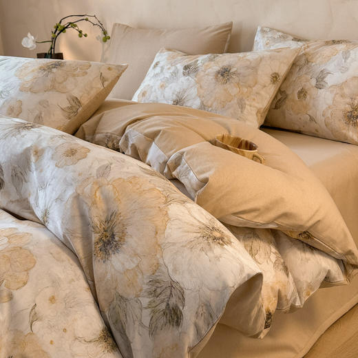 全棉磨毛~秋冬高级感主卧室纯棉四件套 轻磨毛美式田园 可爱卡通 水墨国风多种风格 贴肤裸睡级温暖舒适 商品图4