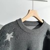 D121010立体星星提花图案圆领星星毛衣男女同款 商品缩略图3