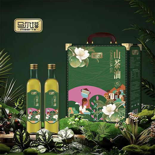 马尔塔山茶油双支礼盒(精装)500ML*2-XJ 商品图1
