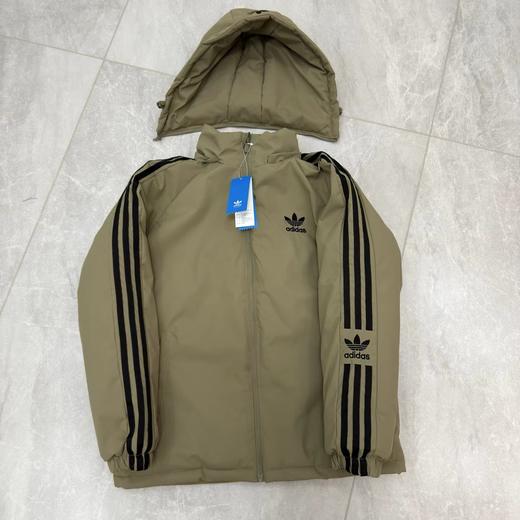 D121012精典款三条杠棉服冬季百搭简约款小logo情侣面包服 商品图6