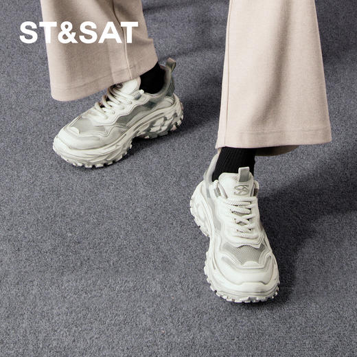 星期六男士机能风潮流擦色厚底老爹鞋SSD3122027 商品图2