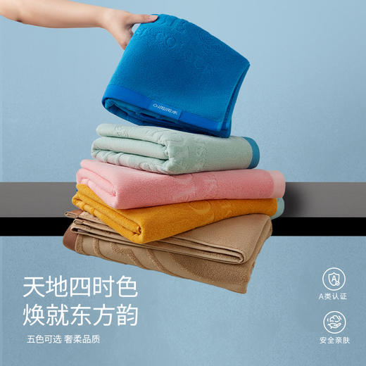 洁丽雅10A抑菌国色浴巾加厚加大亲肤吸水柔软家用新疆棉大毛巾 商品图4